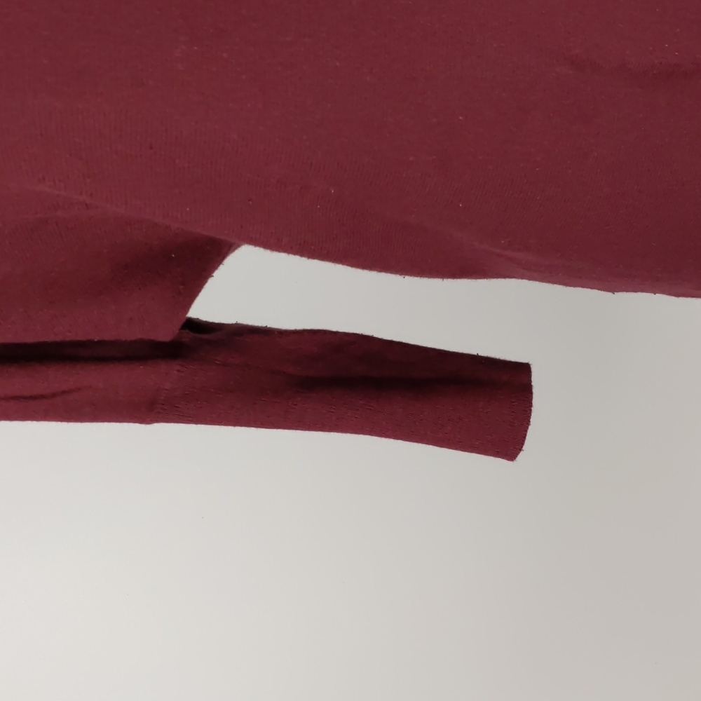 Dotti Women's Top Size Small Maroon 3/4 Sleeve Hi-Low Hem Round Neckline Jumper - Picture 6 of 14
